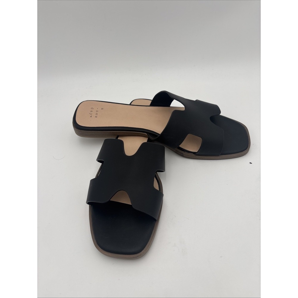 Women's Nina Slide Sandals Black - A New‎ Day Target Size 8.5